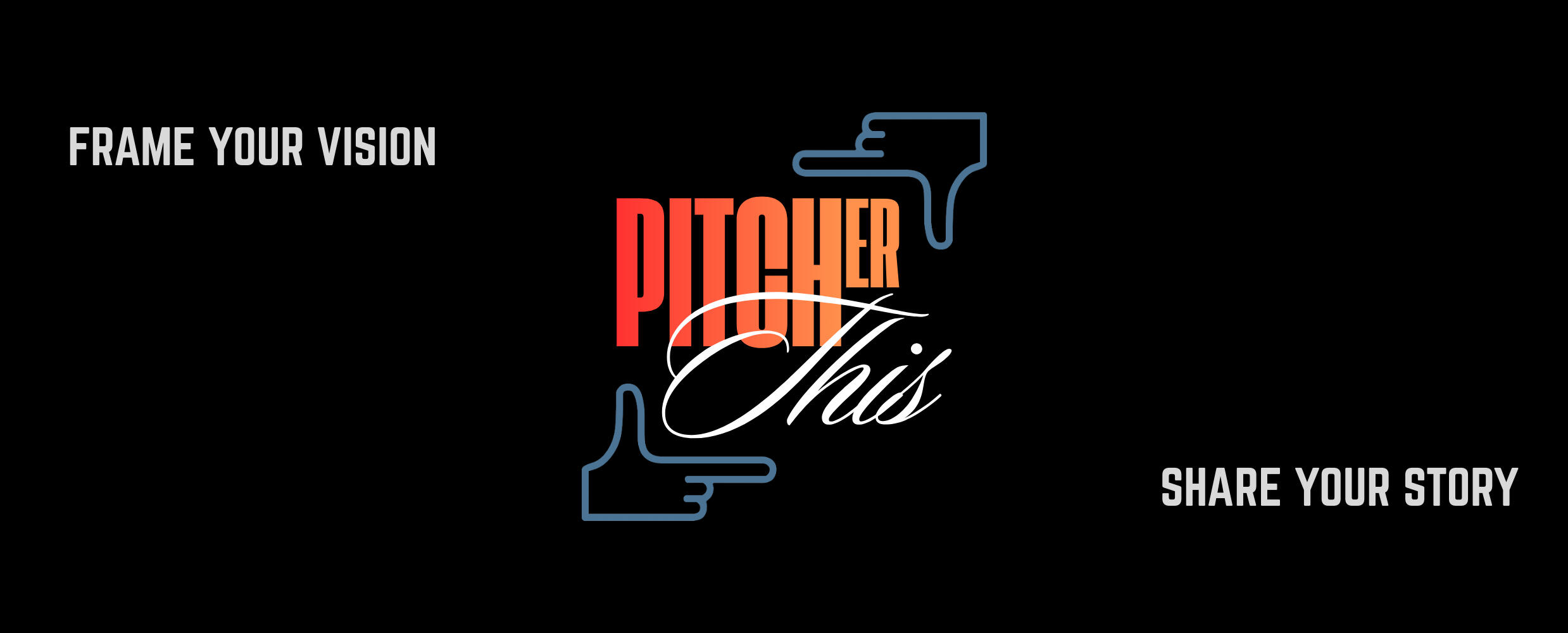 "Frame your vision, share your story" — section header for pitch material design service.